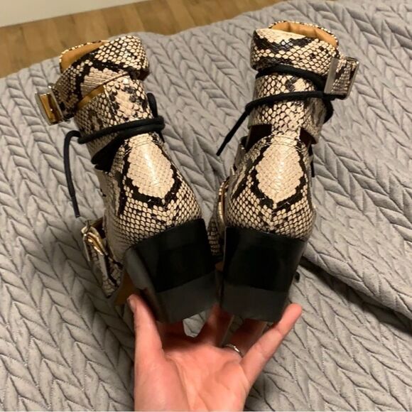 Chloe leather snakeskin Reilly ankle boot - Picture 3 of 4